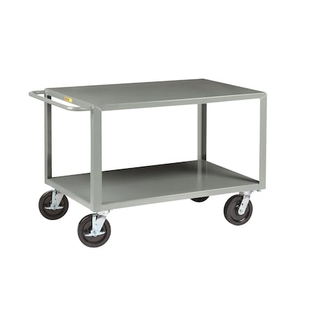 Little Giant Utility Cart, 12 ga. Steel, 5000 lb Load Capacity, 2 Shelves, 30" W GH-3048-8PHKBKPL